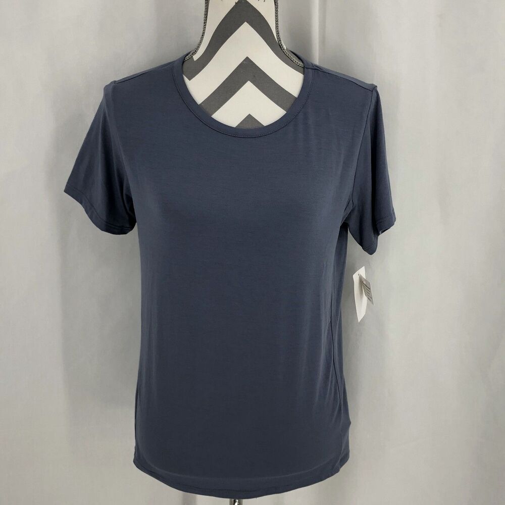 Flora Nikrooz Gray Crew Neck Short Sleeve Pajama T Shirt Top Small Incorrect Tag